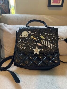 Aldo Black Rhinestone Crossbody Bag